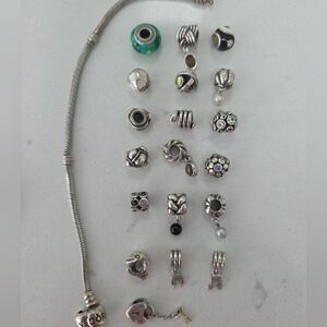 Silver Charm Bracelet Beads